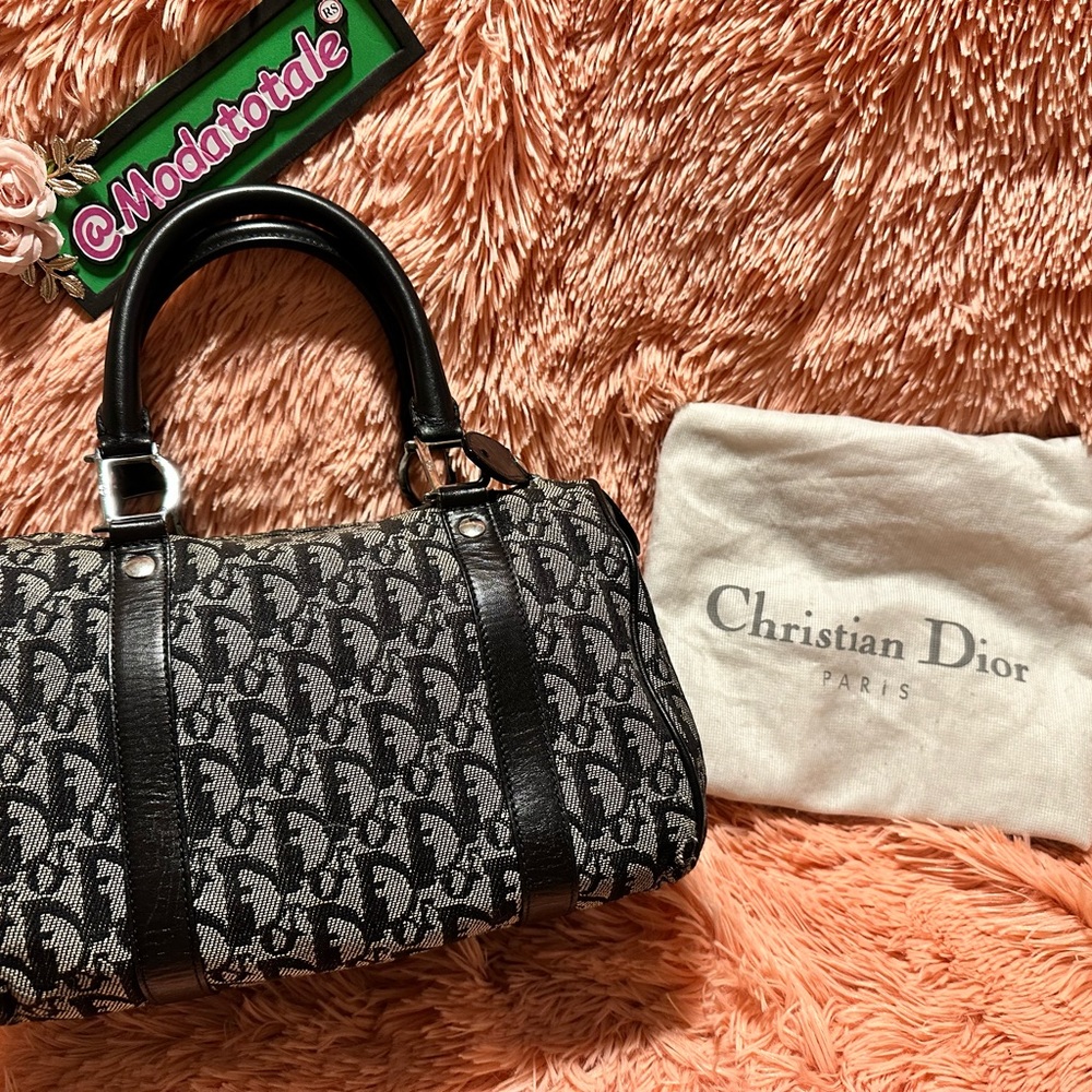 Vintage Christian Dior Oblique Boston Bag in Small with dust bag only.